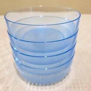 Authentic Tupperware Preludio Transparent Blue Acrylic Cereal Soup Bowls 2108